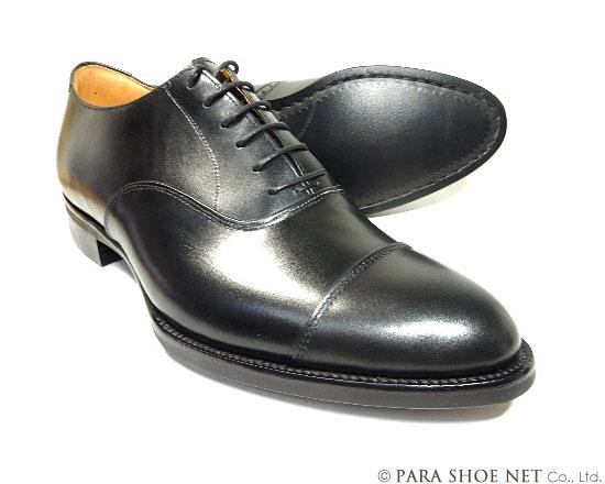 PARASHOE ハンドメイド 本革 内羽根ストレートチップ ビジネスシューズ 黒 3E（PSY1011M-BLK）1枚目の画像